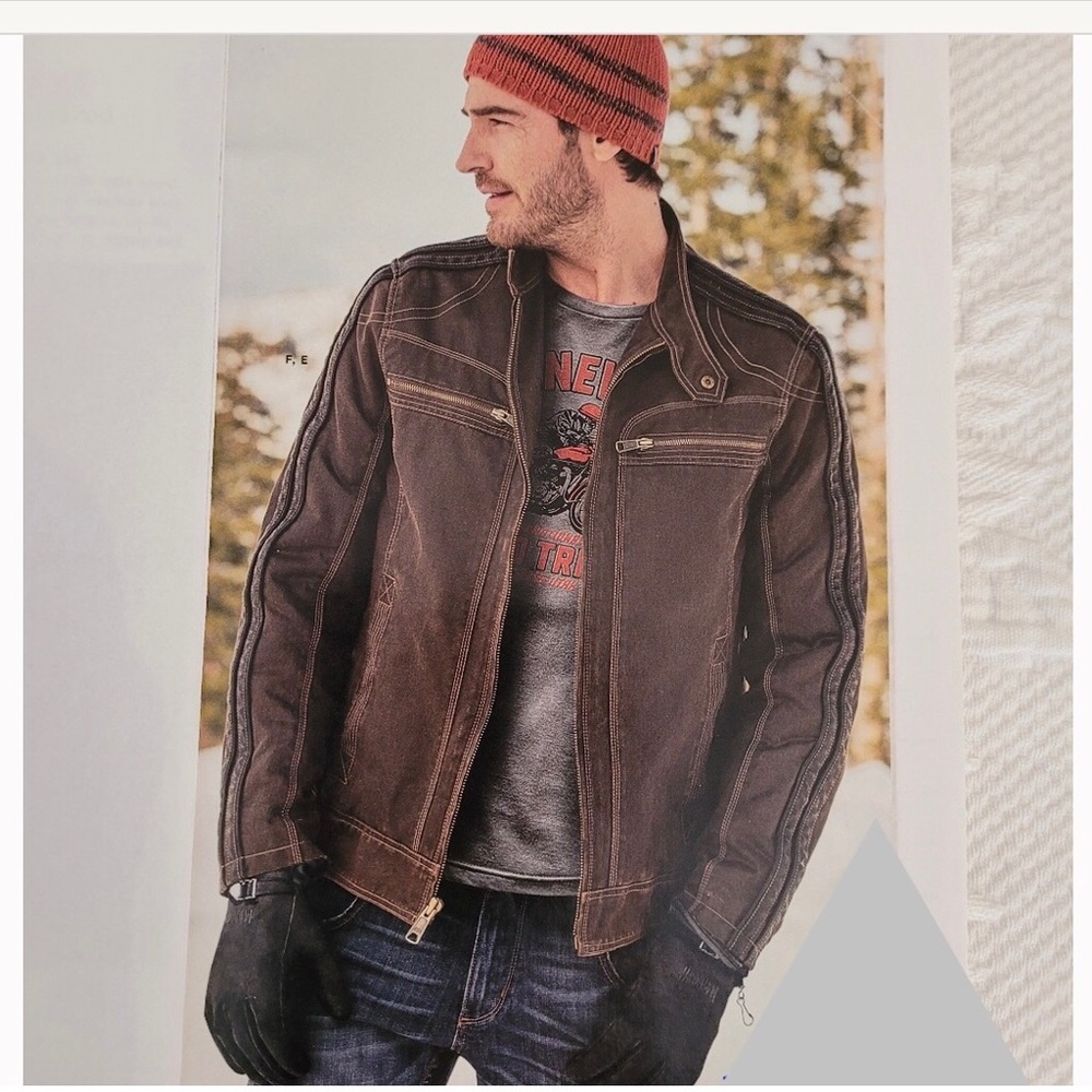 Sundance Men’s Moto Jacket, Small, EUC